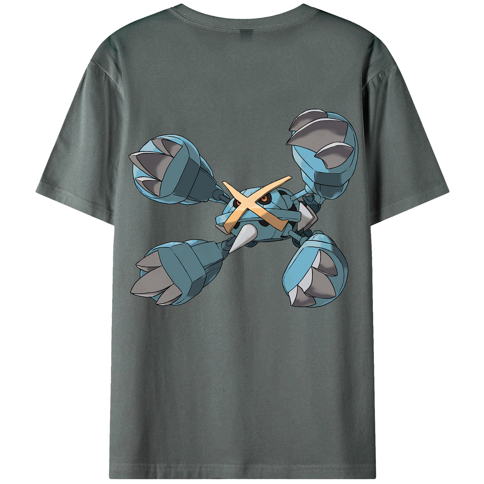 （画像用） ポケットモンスター Pokémon 綿100％ メンズ半袖Tシャツ（バックプリント） 通気性